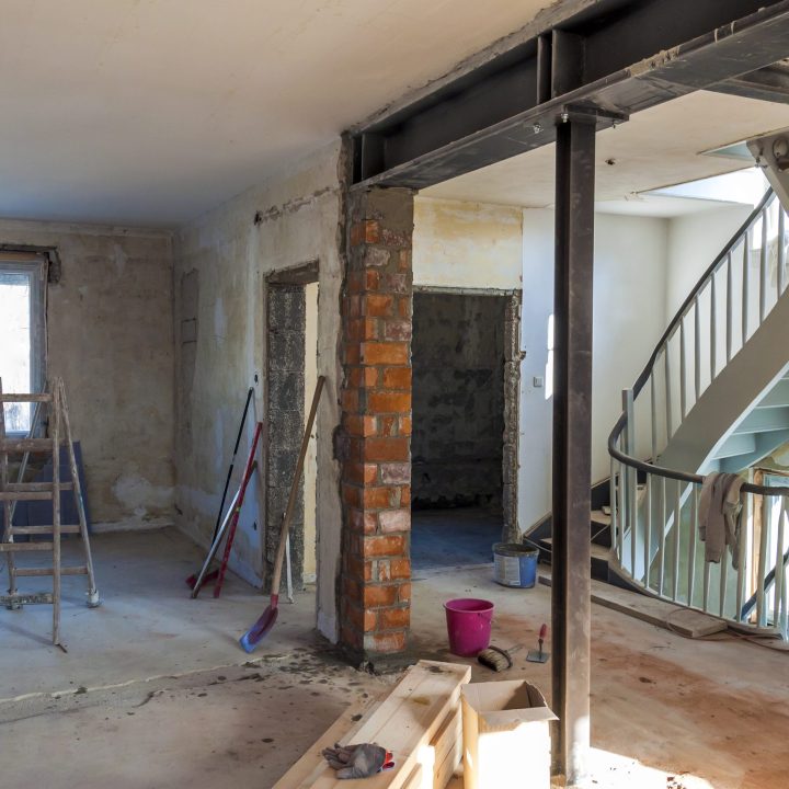 Interior of a house under construction. Renovation of an apartment